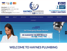 Tablet Screenshot of haynesplumbing.net